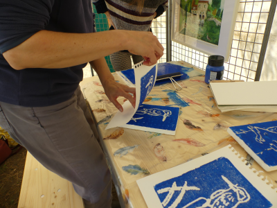 Atelier Linogravure à Terres d&rsquo;Oiseaux