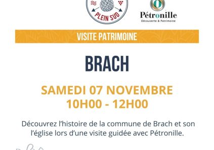 Sortie patrimoine : Histoire et patrimoine de la ville de Brach