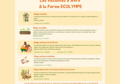 April holidays at the Ecolympe farm: Garden course