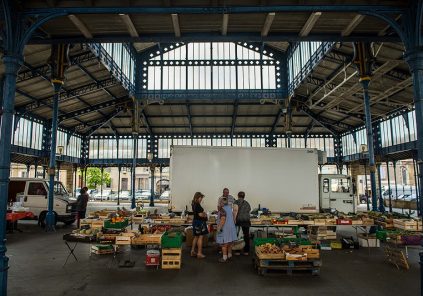 Wekelijkse dinsdagmarkt in Monségur